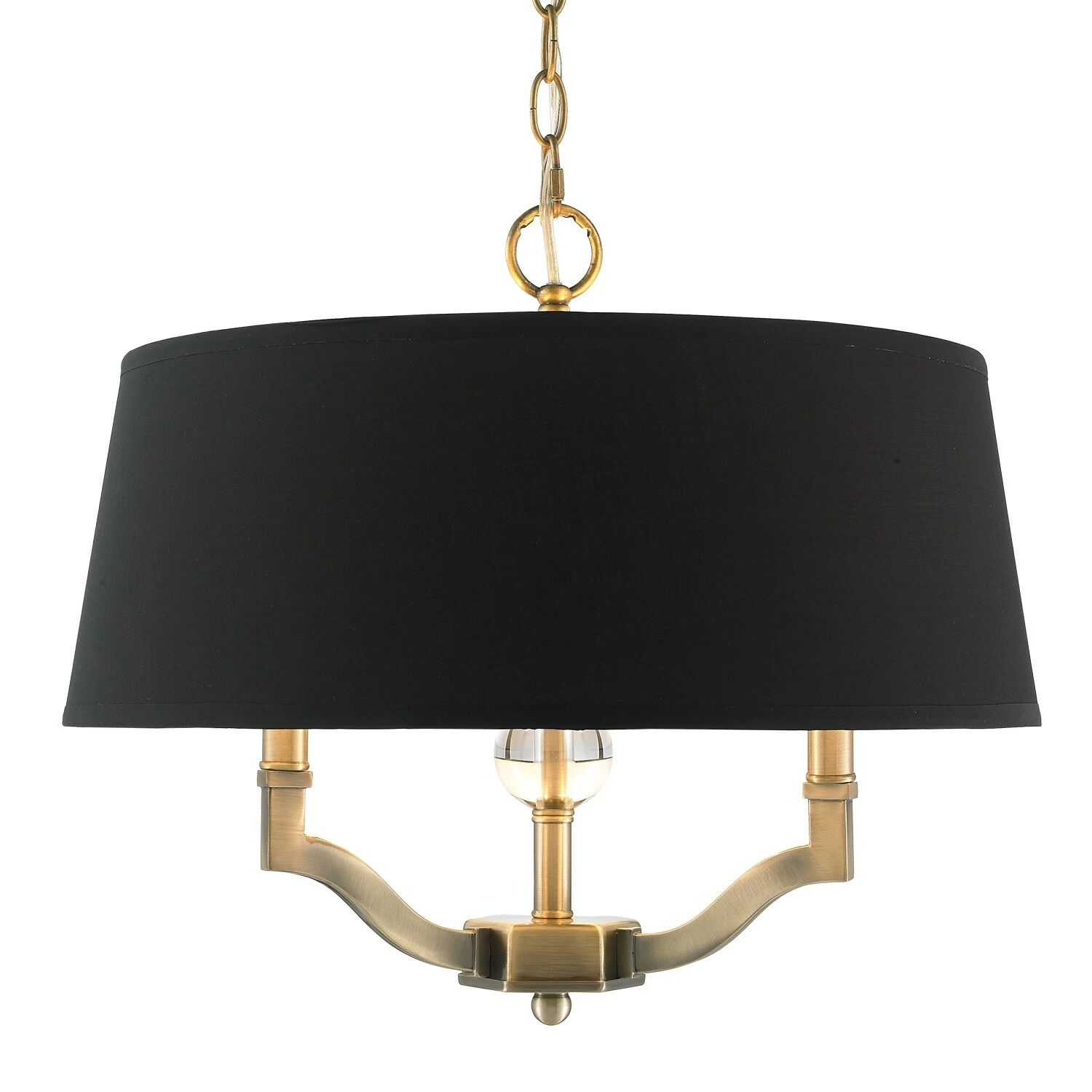 Deals π Golden Lighting Waverly Aged Brass With Silken Parchement Shade Convertible Semi-flush-mount Light Fixture π 4 Deals π Golden Lighting Waverly Aged Brass With Silken Parchement Shade Convertible Semi-flush-mount Light Fixture π - Image 2