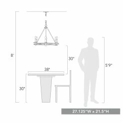 Best Pirce ❤️ Golden Lighting Weaver 6 Light Chandelier - 30x21.5" 😀