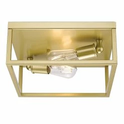 Flash Sale 🤩 Golden Lighting Wesson Flush Mount - Olympic Gold 👏 -Golden Lighting Sales Wesson Flush Mount 14