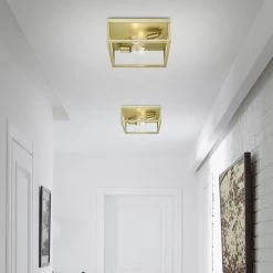 Flash Sale 🤩 Golden Lighting Wesson Flush Mount - Olympic Gold 👏 -Golden Lighting Sales Wesson Flush Mount 15