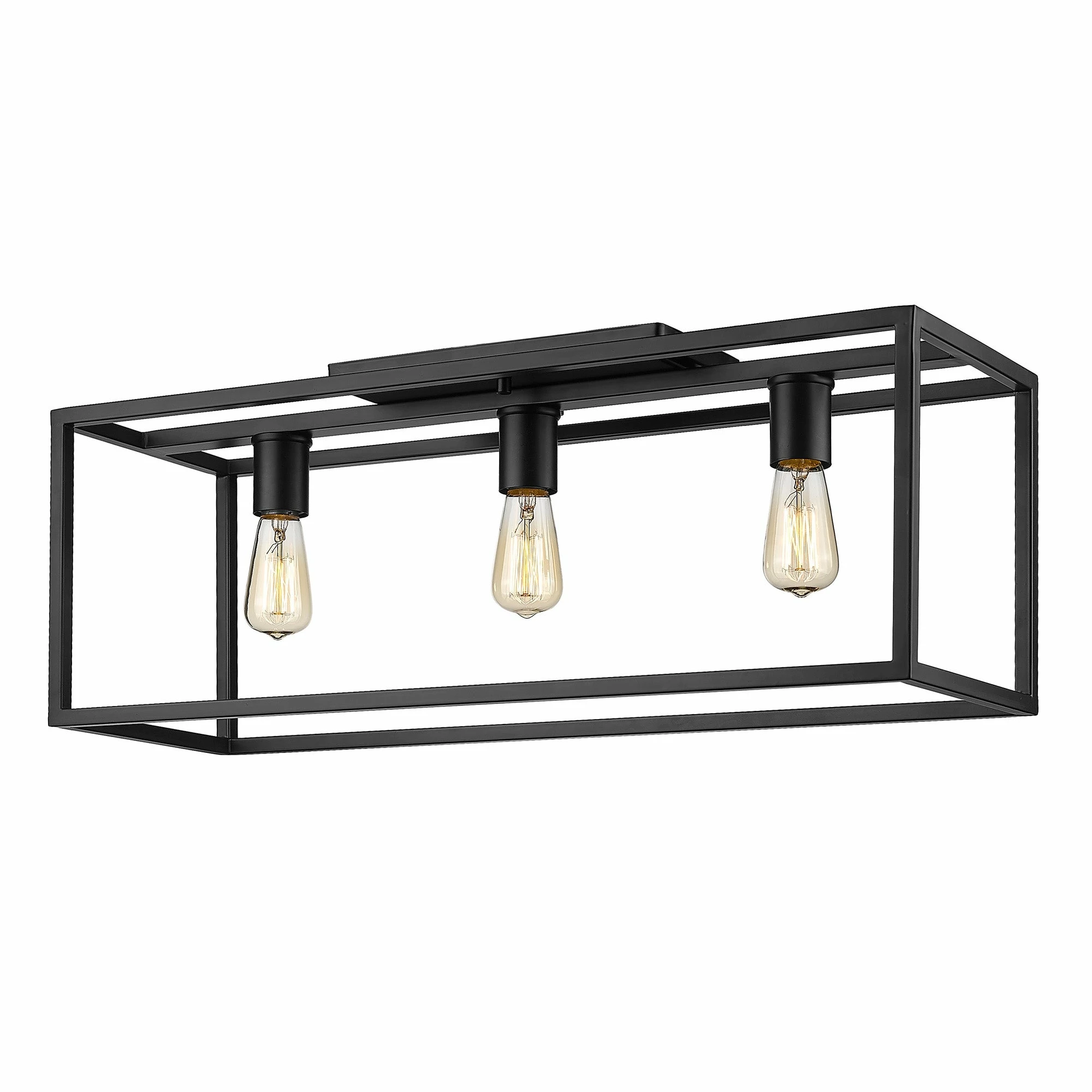 Best deal 𧨠Golden Lighting Wesson Flush Mount - 26" - Matte Black π 3 Best deal 𧨠Golden Lighting Wesson Flush Mount - 26" - Matte Black π