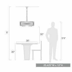 Promo 👏 Golden Lighting Zara 5 Light Chandelier - 29x12" 😍