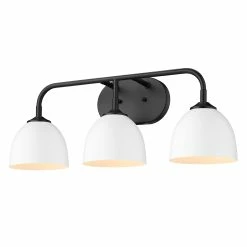 Buy βοΈ Golden Lighting Zoey 3-light Dome Shade Bath Vanity Pewter With Matte White π 30 Buy βοΈ Golden Lighting Zoey 3-light Dome Shade Bath Vanity Pewter With Matte White π -Golden Lighting Sales Zoey 3 Light Bath Vanity 13
