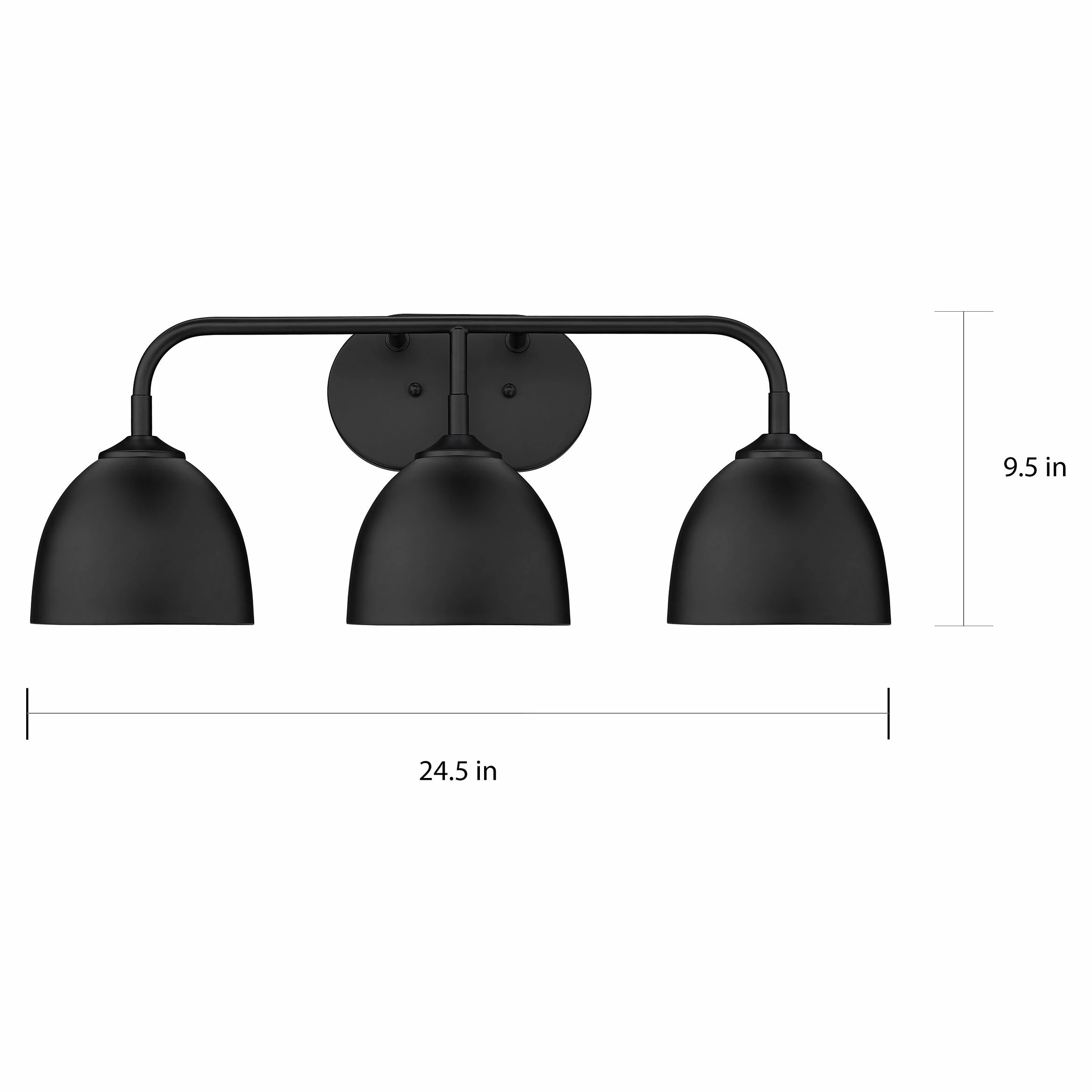 Buy βοΈ Golden Lighting Zoey 3-light Dome Shade Bath Vanity Pewter With Matte White π 6 Buy βοΈ Golden Lighting Zoey 3-light Dome Shade Bath Vanity Pewter With Matte White π - Image 4