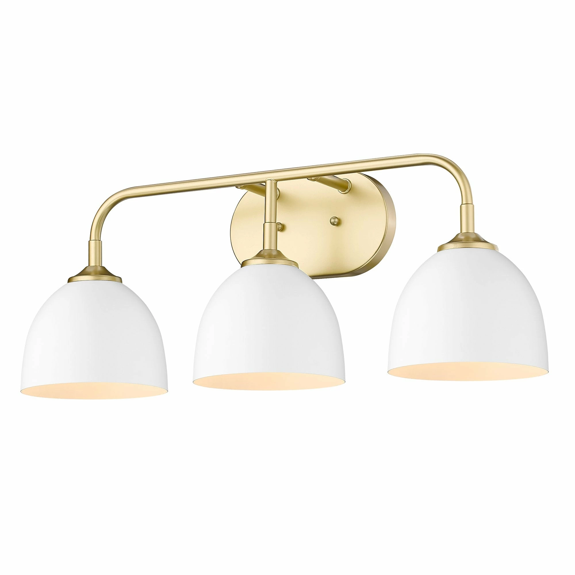 Buy βοΈ Golden Lighting Zoey 3-light Dome Shade Bath Vanity Pewter With Matte White π 7 Buy βοΈ Golden Lighting Zoey 3-light Dome Shade Bath Vanity Pewter With Matte White π - Image 5